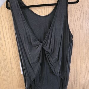 ZYIA Charcoal Draped Tank Top